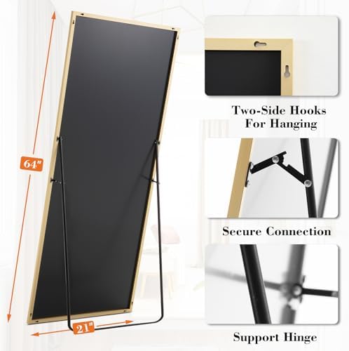 DUMOS 63"x20" Full Length Floor Mirror, Full Body Mirror - Image 2