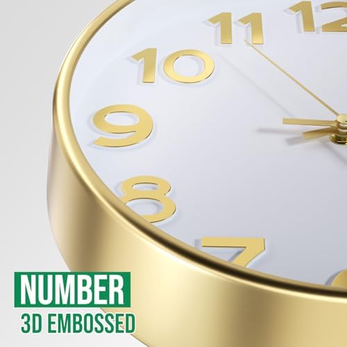 Wall Clock Silent Non-Ticking Battery Operated Indoor Analog Simple Style - Image 6