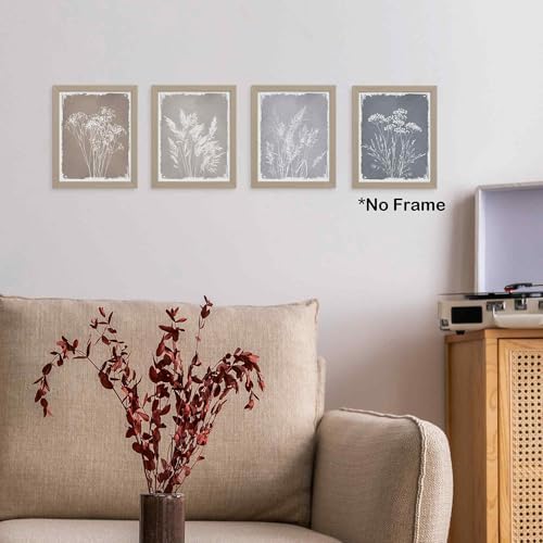 TLESKE Boho Neutral Vintage Fall Botanical Posters Prints Unframed 8x10 Set of 4 - Image 4
