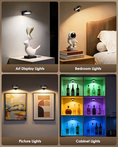 Picture Lights for Wall, Rechargeable Battery Magnetic Wall Lights - Image 2