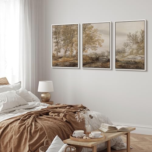 MUDECOR Framed Canvas Print Wall Art Pastoral Elegance Golden Age Landscape - Image 3