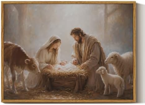 InSimSea Framed Canvas Wall Art The Nativity by InSimSeaArt