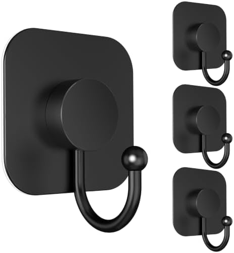 Aikzik 4 Pack Large Heavy Duty Wall Hooks - 26lb Max by Aikzik