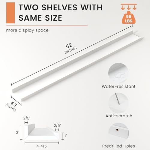 Picture Ledge Shelf, Long Floating Shelves - Image 2