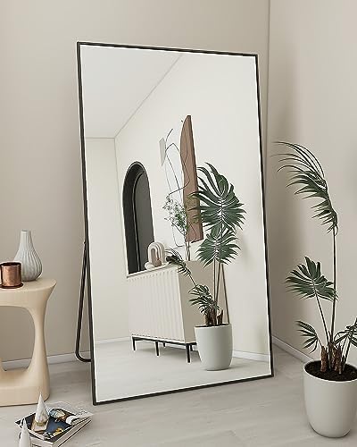 Koonmi 71"x30" Floor Mirror Full Length, Large Black Mirror - Image 2