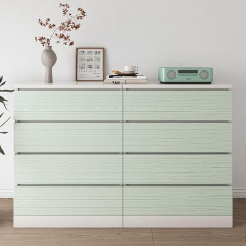 YENHOME Sage Green Grasscloth Peel and Stick Wallpaper Textured Faux Linen - Image 5