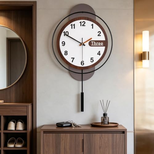 Large Wall Clock Acrylic Wood Silent Battery by Fillovewallclock