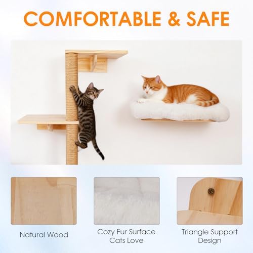 6 in 1 Cat Wall Shelves Climbing System - Image 5