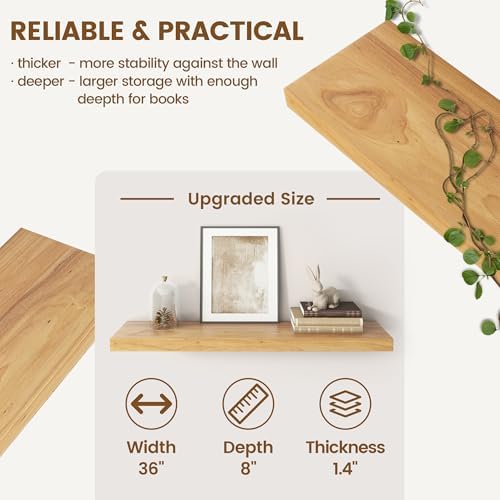 Floating Shelves for Wall Decor, Rustic Wall Shelves - Image 5