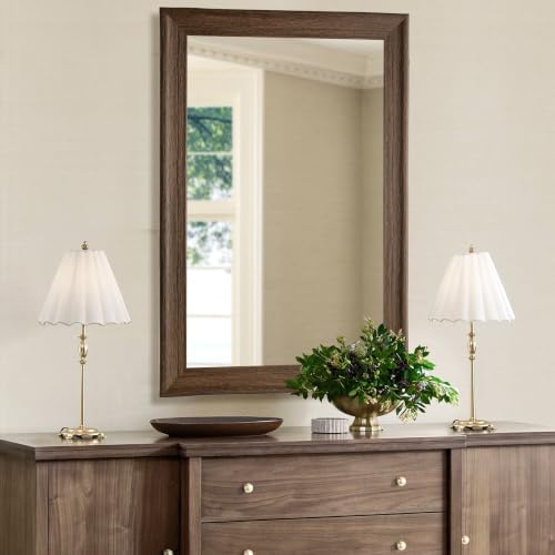 CULER Rustic Wall Mirror for Bathroom, Rectangle 24 x 36 Inch - Image 2