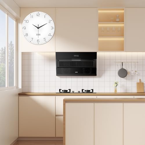 XNM Big Minimalist Glass Wall Clocks Battery Operated 16 Inch - Image 5