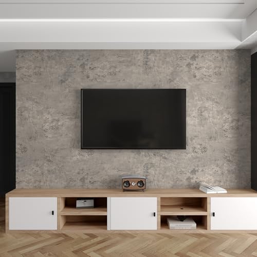 3yecao Grey Concrete Wallpaper Peel and Stick Gray Concrete Contact Paper - Image 3