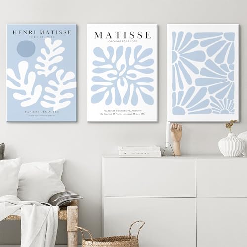 Henri Matisse Wall Art Prints Blue Abstract Matisse Canvas Wall Decor Aesthetic - Image 4