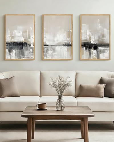 Drsoum Large 16x24in Abstract Framed Wall Art Decor Color Field Abstract by Drsoum