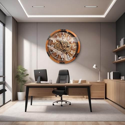 27 inch Large Real Moving Gears Wall Clocks - Image 4