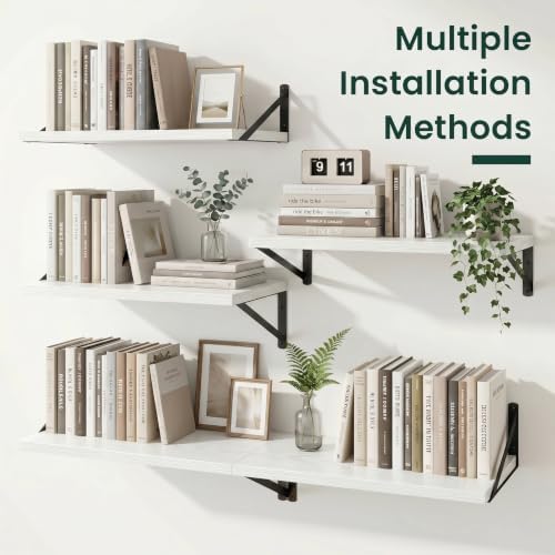 Floating Shelves, 8 Inch Deep Rustic Book Shelf - Image 7