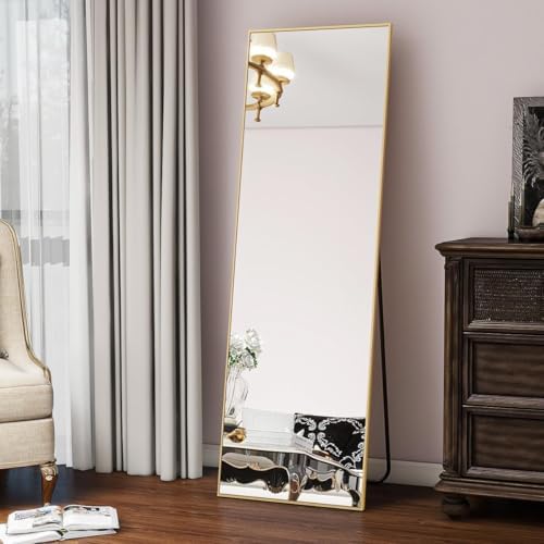 Koonmi 56"x21" Floor Mirror Full Length, Large Gold Mirror by KOONMI