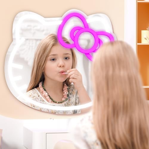 MCJSGSP Anime Hello Kit Cat Neon Sign Mirror L16.1 W14 Vanity Mirror - Image 3