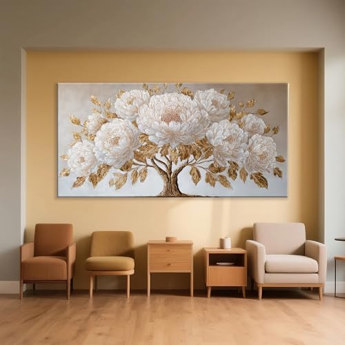 Gold Large Wall Art Decor 29"x58" Tree Of Life Wall Art - Image 3
