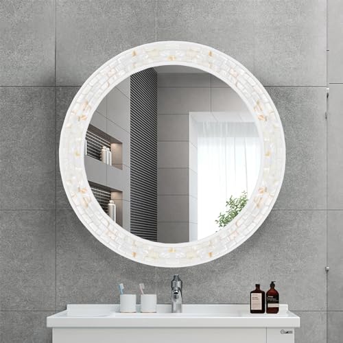 24 Inch Round Mirrors with Mosaic Frame - Image 6