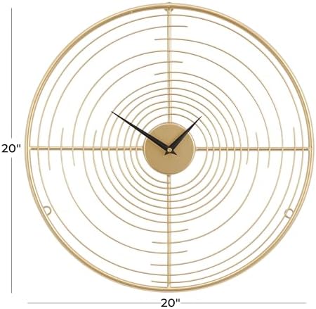 Deco 79 Metal Open Frame Swirl Wall Clock - Image 6