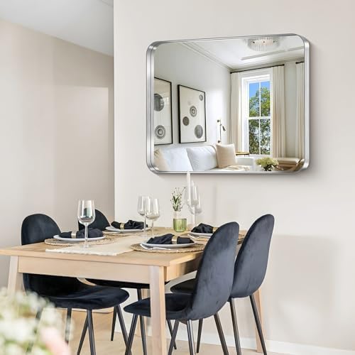 CIRCUMI Silver Bathroom Mirror - Image 5