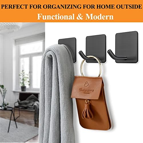 FOTYRIG Adhesive Towel Hooks No Drill Wall Hooks Stick on Wall Hangers Shower - Image 6
