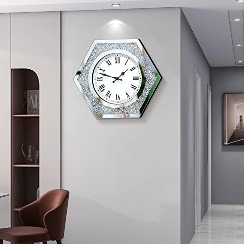 Large Crystal Crush Diamond Wall Clock - Image 3