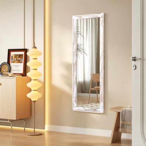 AAZZKANG Wall Mirror Full Length Rustic Wood Framed Large 47"x16" - Image 4