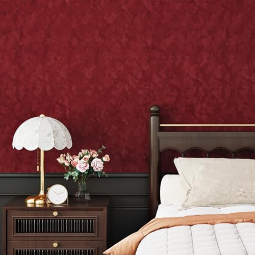 Deep Red Velvet Drawer Liner Vintage Maroon Velvet Fabric Wallpaper Peel and - Image 2