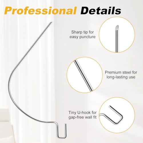 PinCute Picture Hangers, Picture Hanging Hooks Drywall Hooks - Image 7