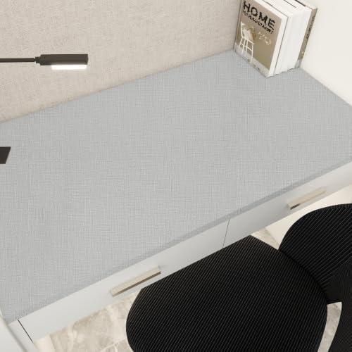 Gray Grasscloth Peel and Stick Wallpaper 15.7"x200" - Image 7