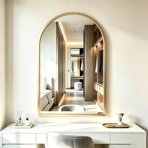 DUMOS 24"x36" Arched Wall Mirror, Bathroom Mirrors by DumosLifestyle