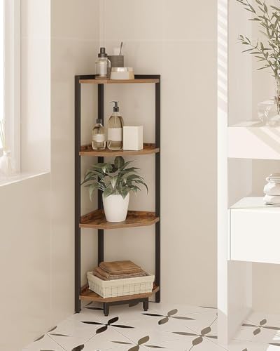 Hzuaneri Corner Shelf Stand 4-Tier Corner Bookshelf Storage Standing Shelf - Image 5