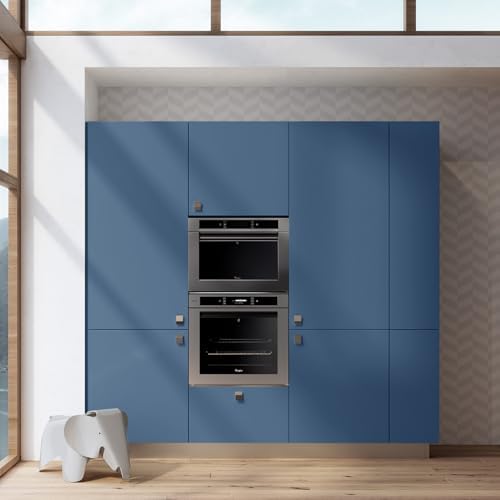 Navy Blue Peel and Stick Wallpaper Solid Blue Contact Paper A Set of 23.6"x236" - Image 3