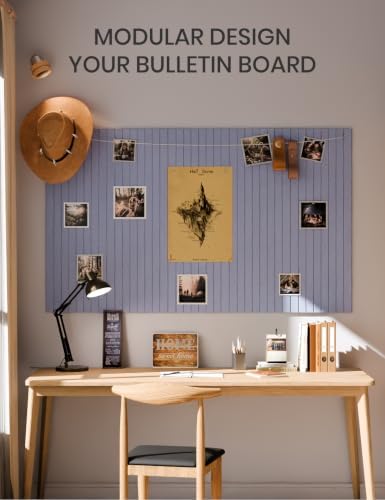 Fluxynara 36" x 24" Large Felt Bulletin Board，Lavender - Image 6