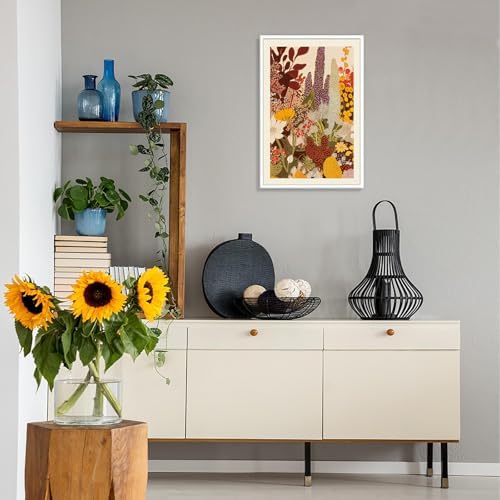 Retro Botanical Poster Abstract Wildflower Garden Canvas Wall Art Modern Nature - Image 6