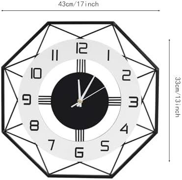 Modern Wall Clock for Bedroom, Silent Sweep Movement Non-Ticking, Decorative - Image 4