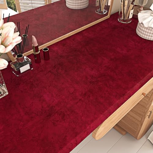 Red Velvet Wallpaper Stick and Peel Soft Velvet Contact Paper - Image 5