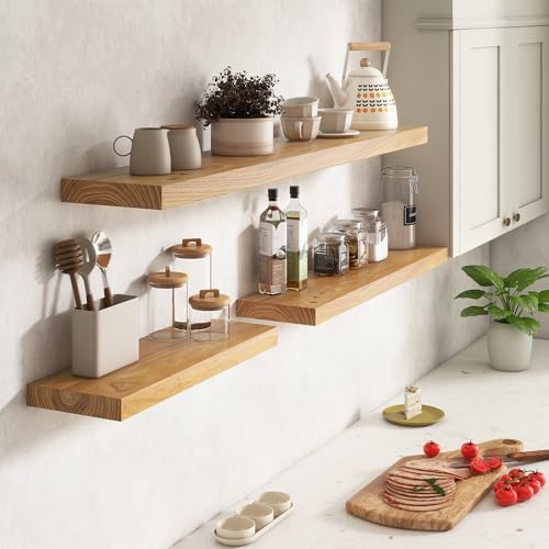 Venusmiles Elm Floating Shelves - Image 2
