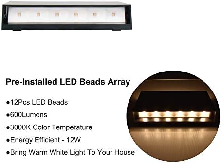 FUDESY LED Wall Sconce, 12W Up Down Outdoor Indoor Lights, 2 Pack - Image 4