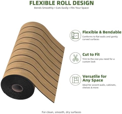 Elvone Peel and Stick PVC Slat Wood Wall Panel - Image 4