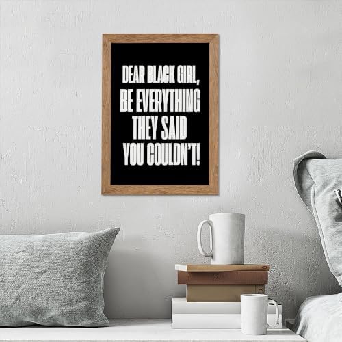 Golden Framed Be Everything They Said You Couldn't Motivational Canvas Wall Art - Image 4