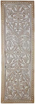 Attractive Mango Wood Wall Panel Hand Crafted by Benjara