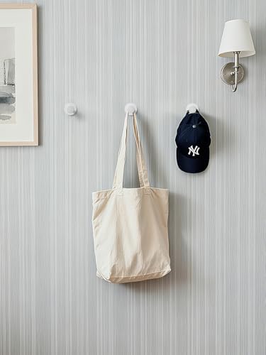 2 Pack Adhesive Coat Hooks for Bathrooms White Wall Robe Towel Hooks for - Image 6