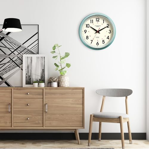 Wall Clock Metal 12.4" Vintage Retro Wall Clocks Countryside Style Silent Non - Image 5