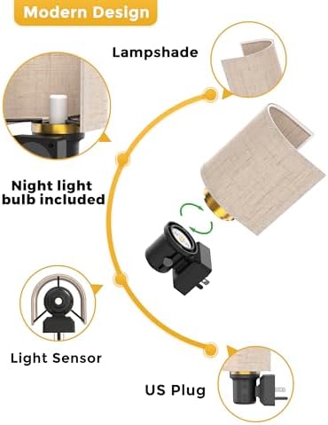 L LOHAS LED Amber Night Lights Plug into Wall, Plug in Night Light Dimmable - Image 5
