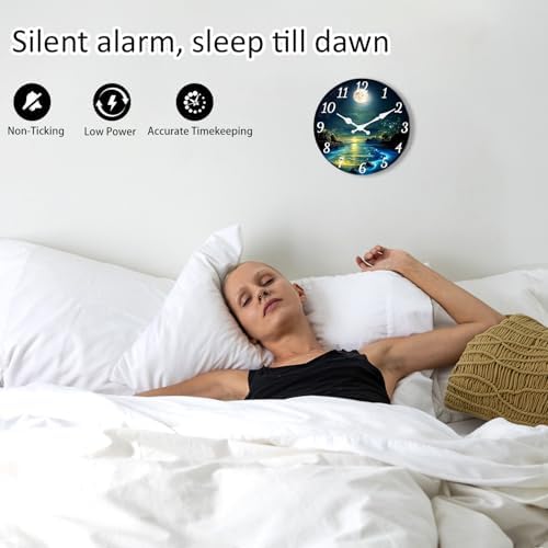 12Inch Silent Glass Wall Clock Non Ticking, Wall Clocks Battery Operated - Image 4