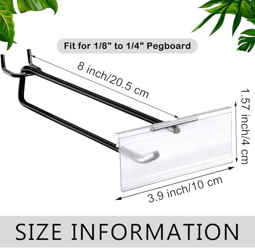 Tandefio 50 Pack Black Metal Peg Board Hooks - Image 2