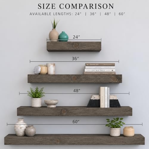 Urbandi Modern Floating Shelves 3 Inches Thick - Image 3